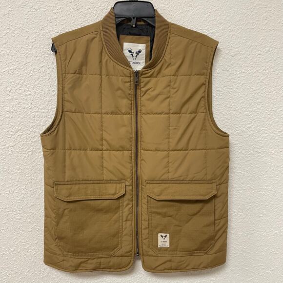 Fat Moose Aiden Vest Quilted Khaki Tan Size Medium - Picture 4 of 15
